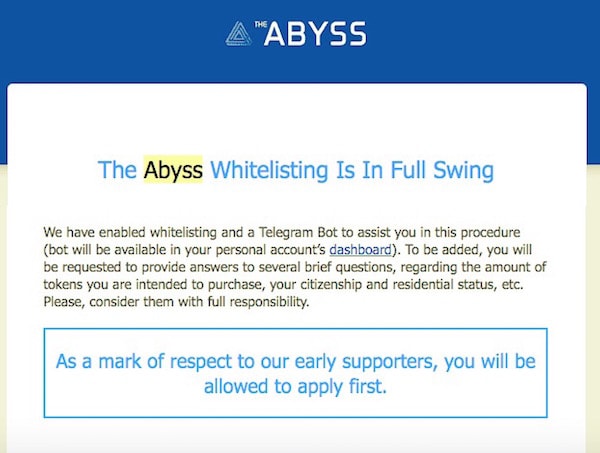 abyssホワイトリスト