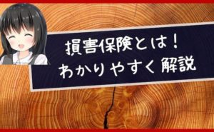 損害保険とは！わかりやすく解説