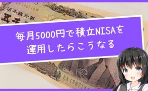 毎月5000円で積立NISAを運用したらこうなる